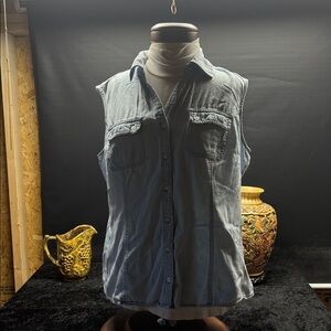 Riders by Lee Light Blue Denim Top